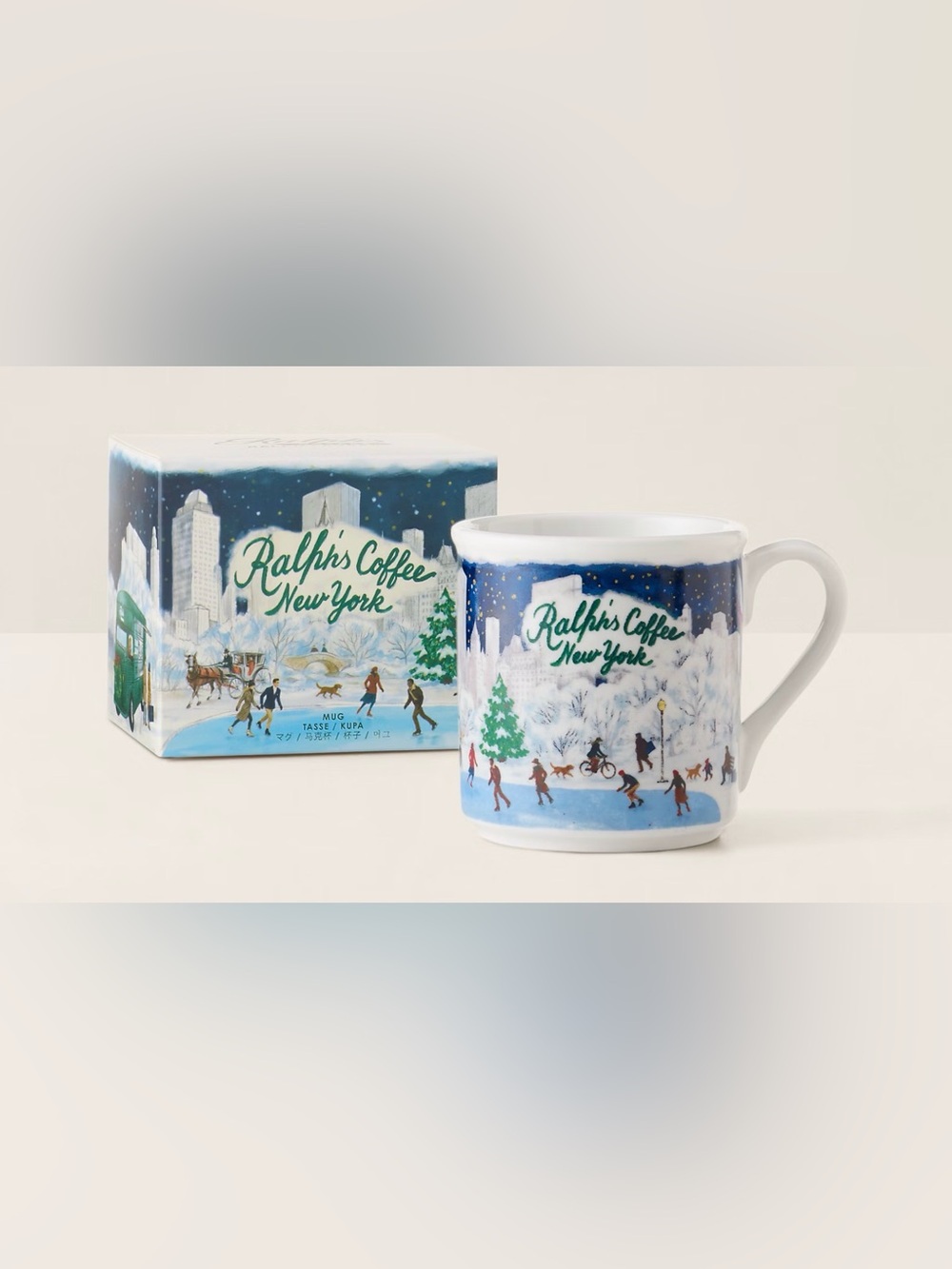 NEW Polo Ralph Lauren RALPH’S COFFEE NEW YORK HOLIDAY Porcelain Coffee Tea Mug